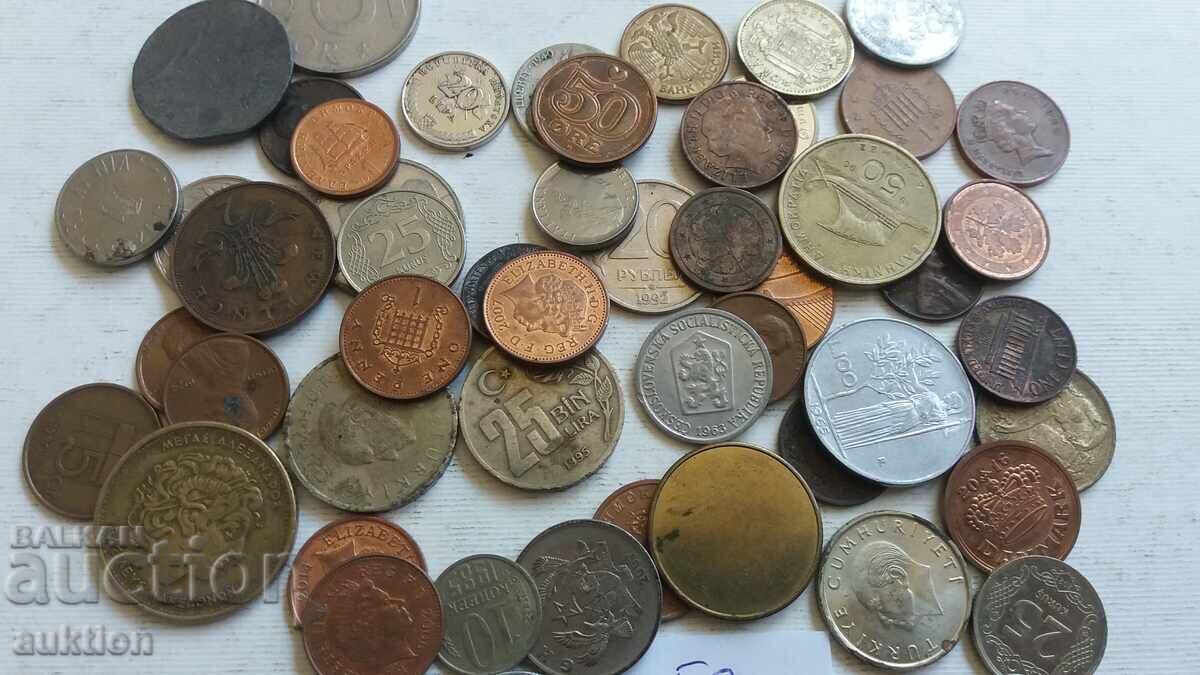 50 FOREIGN COINS FROM AROUND THE WORLD - 7 50 FOREIGN COINS FROM AROUND THE WORLD - 7