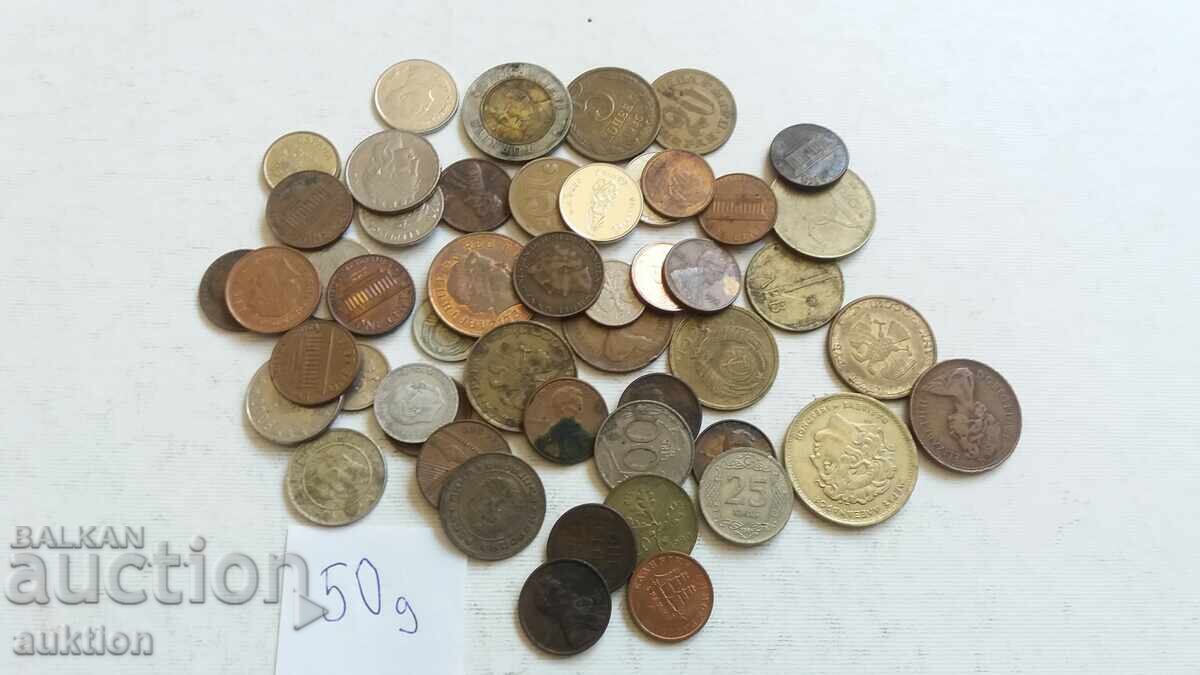 50 FOREIGN COINS FROM AROUND THE WORLD with price 7.69 BGN | € 3.93