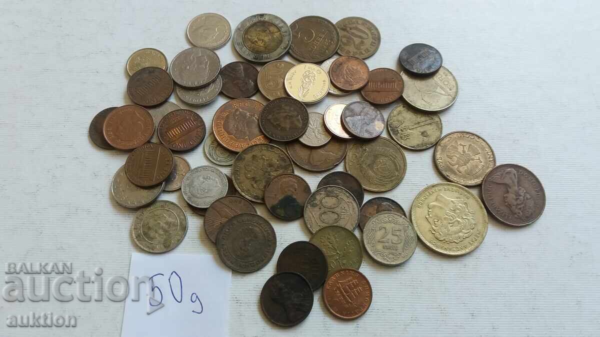 50 FOREIGN COINS FROM AROUND THE WORLD