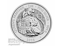 NOU!!! SILVER 2 OZ 2025 THE TUDOR Beasts - THE PANTHER