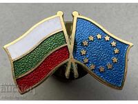 40204 Bulgaria semnează steaguri Bulgaria Uniunea Europeană pe pin