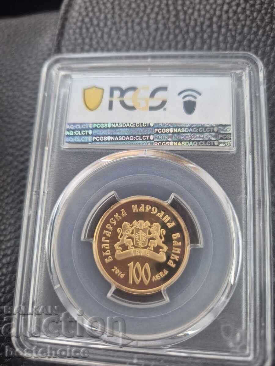 Δημοπρασία 100 λέβα, 2016, χρυσός, PR70DCAM, Exar Antim I Δημοπρασία 100 λέβα, 2016, χρυσός, PR70DCAM, Exar Antim I