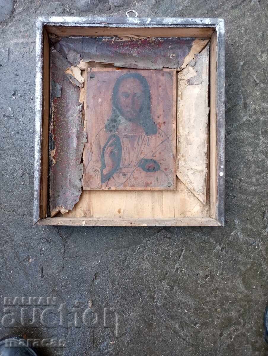 Icoană veche pictată Icoană veche pictată