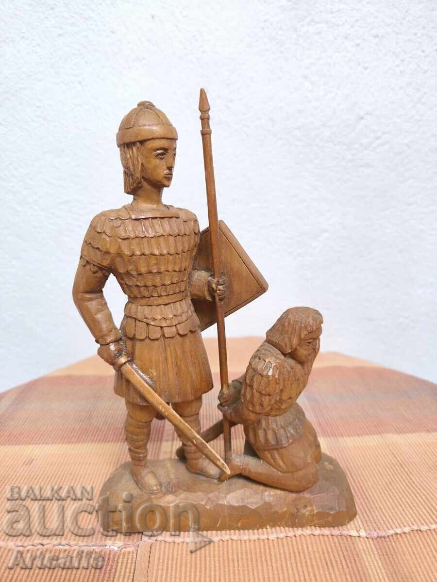 Ξύλινη φιγούρα Ιππότης Στρατιώτης Ξύλινη φιγούρα Ιππότης Στρατιώτης
