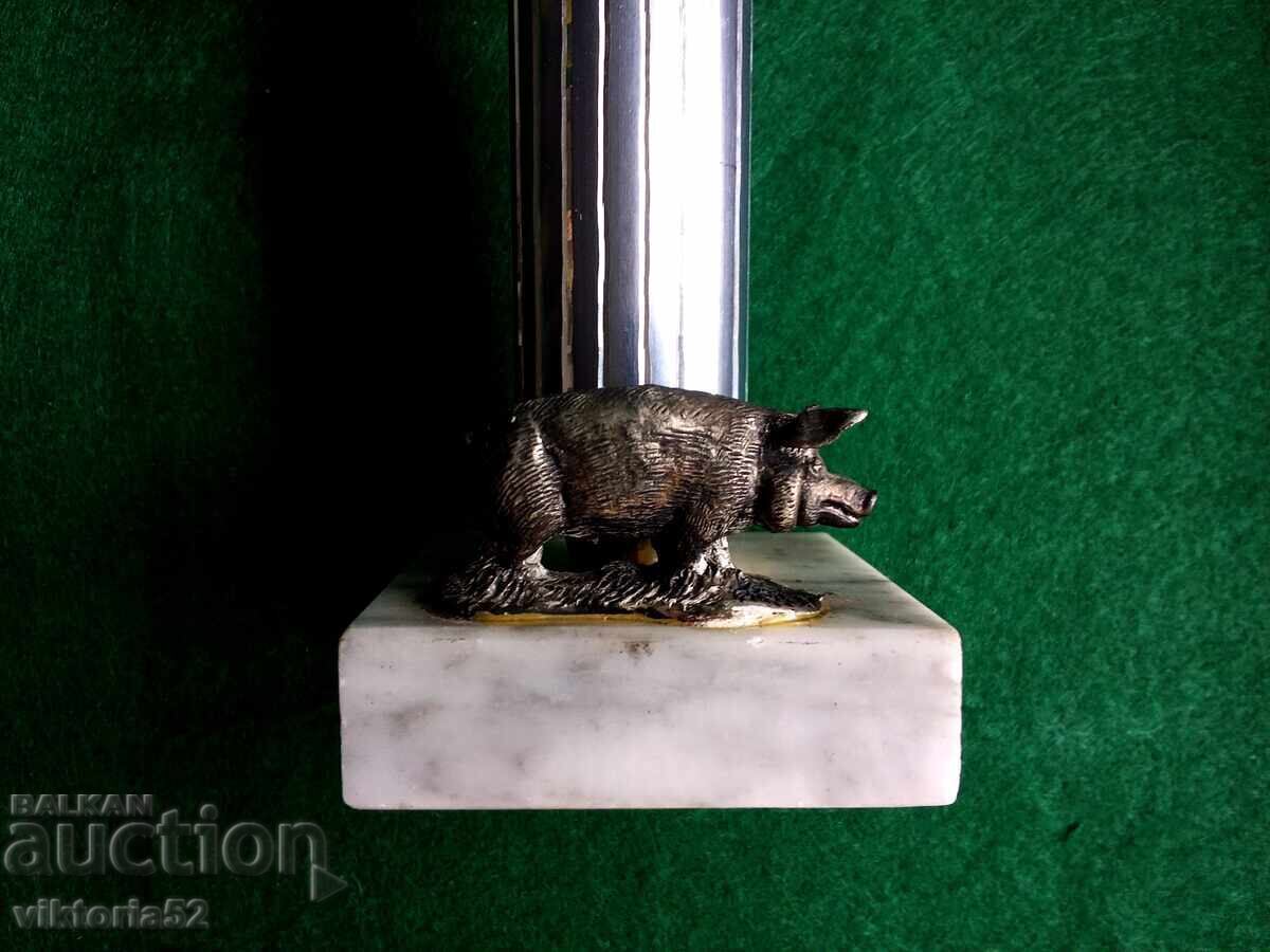 Old prize cup for a pig farmer - pig figure - 6 Old prize cup for a pig farmer - pig figure - 6