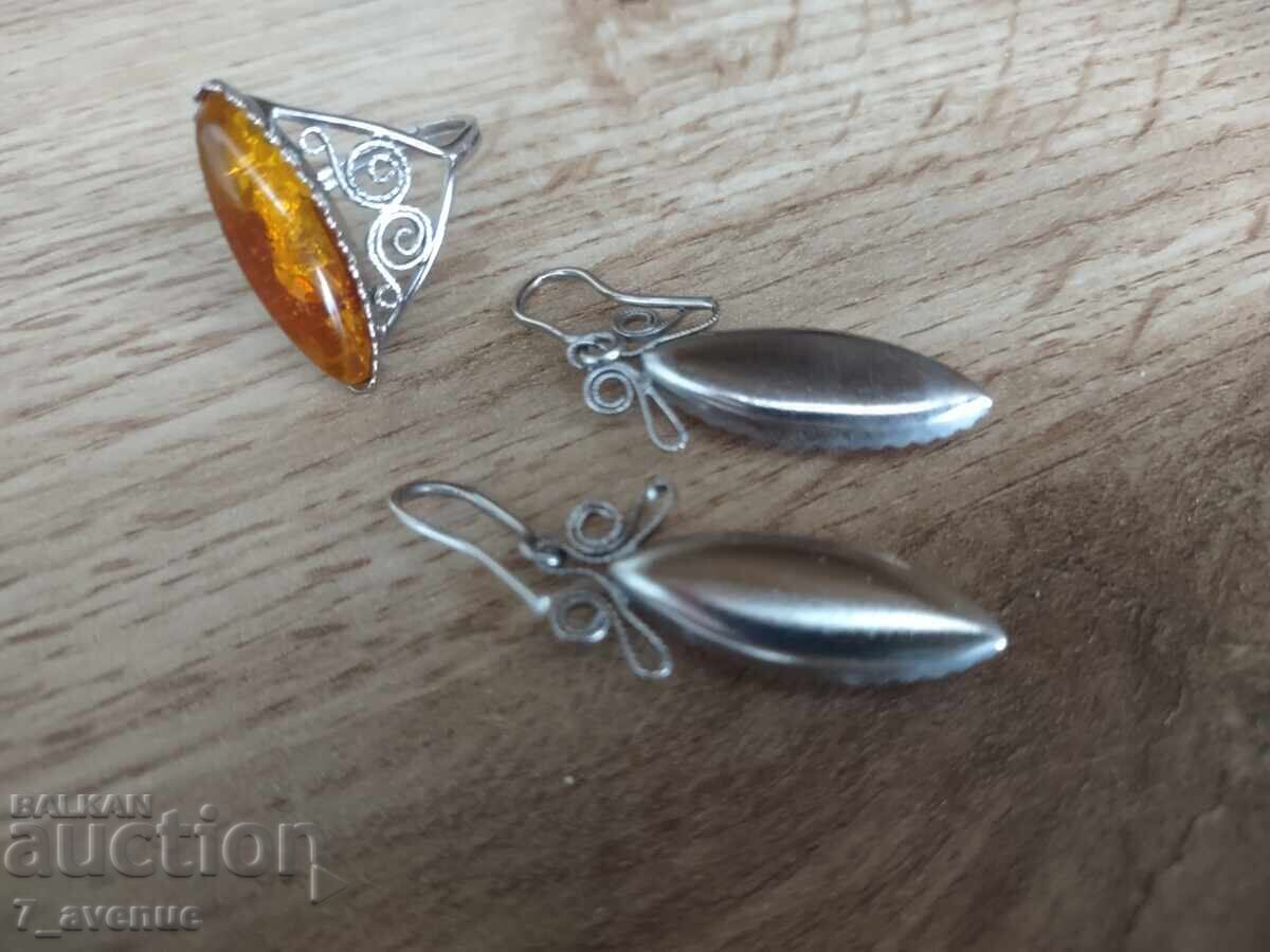 Auction Earrings set with ring, Russian, beauty, 27.02.2025 Auction Earrings set with ring, Russian, beauty, 27.02.2025