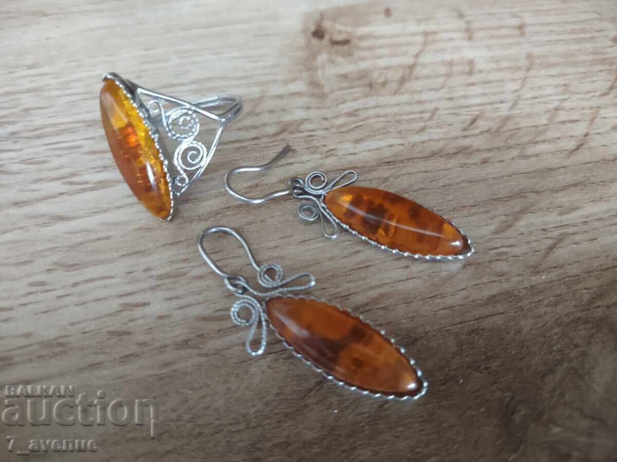 Earrings set with ring, Russian, beauty, 27.02.2025 Earrings set with ring, Russian, beauty, 27.02.2025