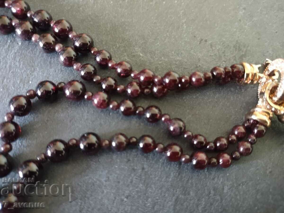 Beautiful Garnet necklace, double row, 27.02.2025 - 6