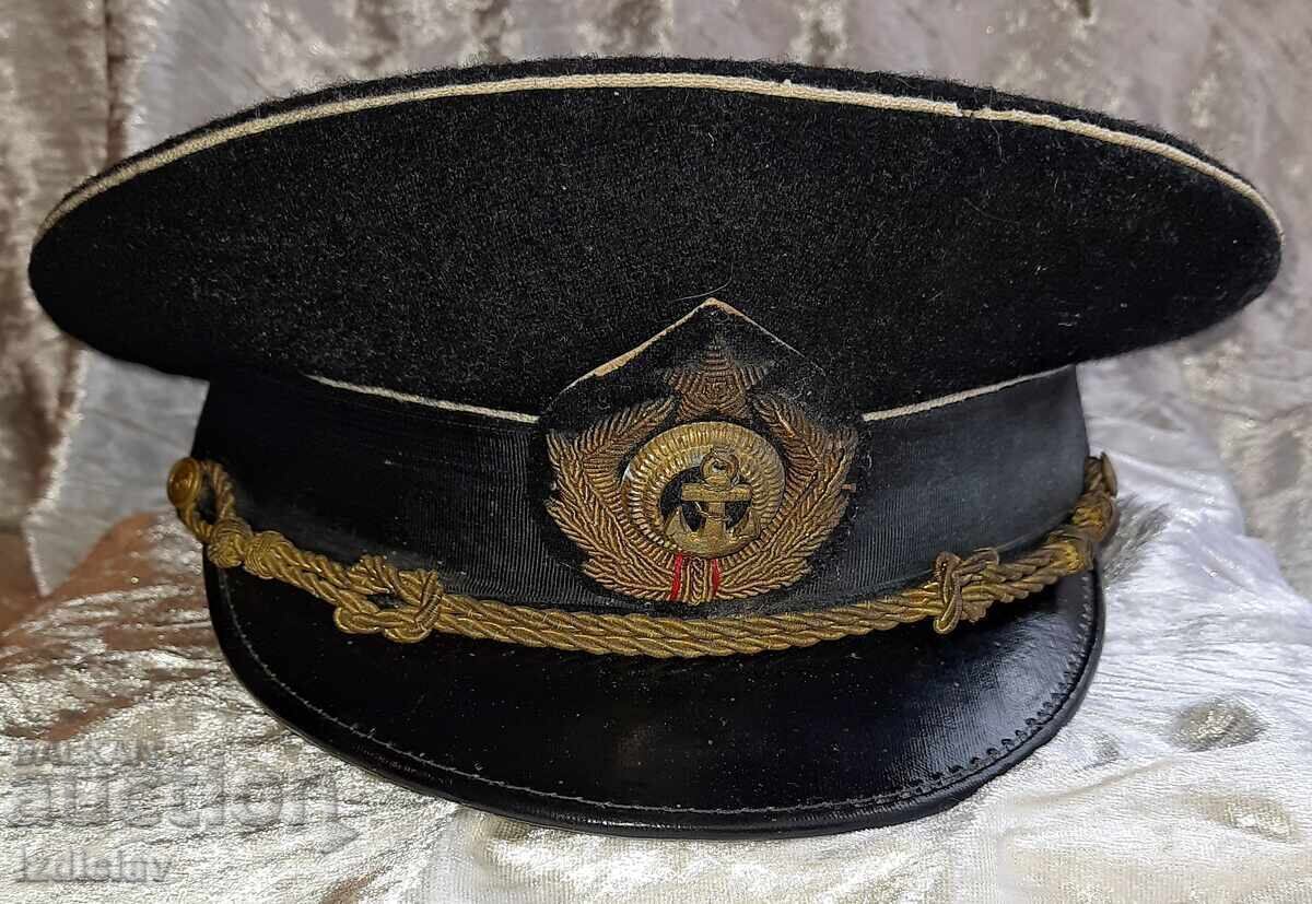 Officer's Navy Cockade Cap. Officer's Navy Cockade Cap.