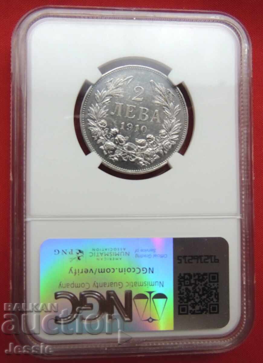 2 BGN 1910 NGC AU DETAILS 2 BGN 1910 NGC AU DETAILS