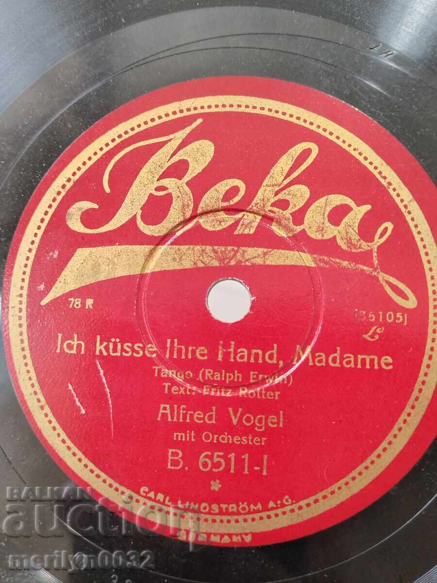 Livrarea Disc veche de vinil pentru gramofon, anii 1920