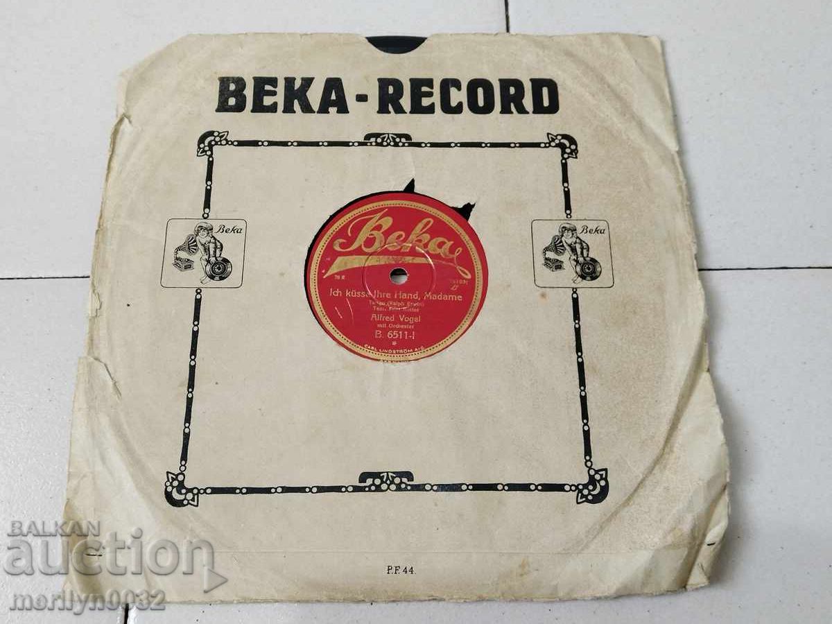 Disc veche de vinil pentru gramofon, anii 1920