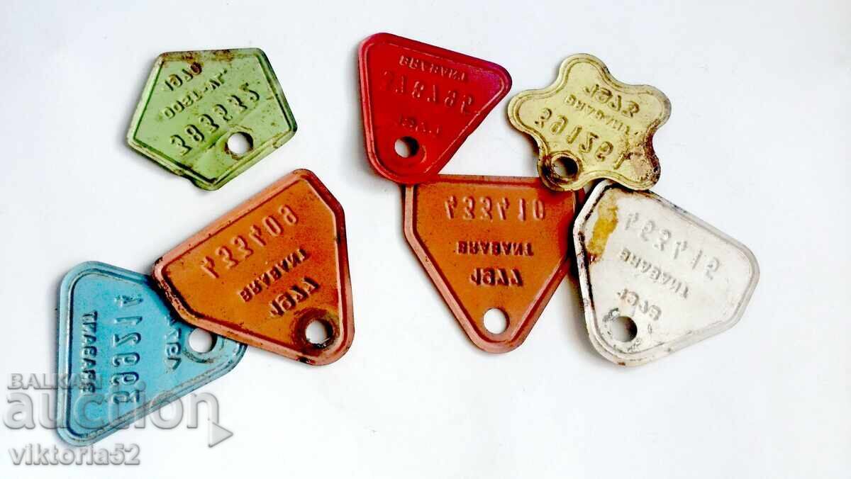 Retro bicycle license plates - Transport wheels - 6 Retro bicycle license plates - Transport wheels - 6