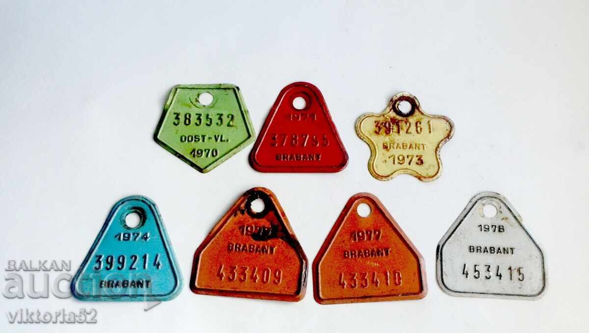 Retro bicycle license plates - Transport wheels Retro bicycle license plates - Transport wheels