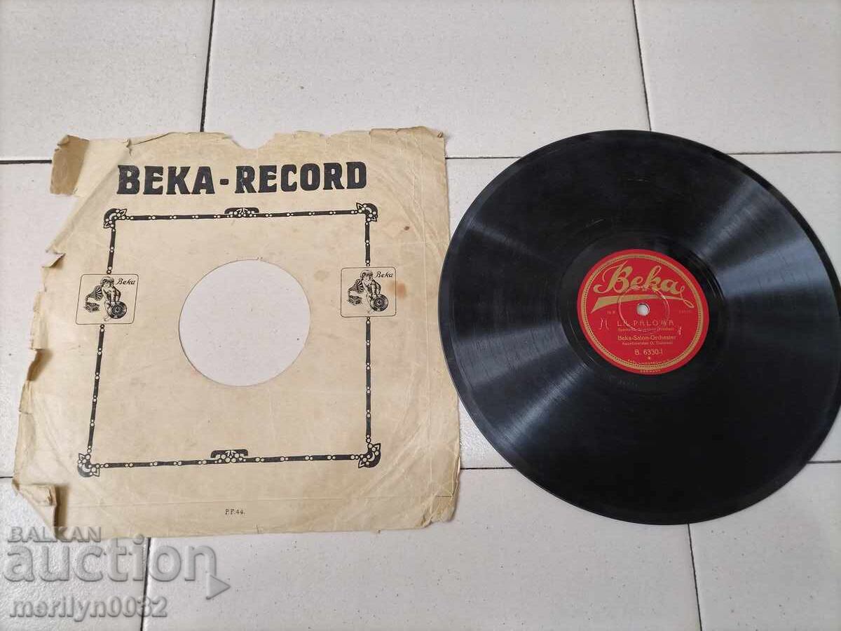 Old vinyl record shellac for gramophone, 1920s Old vinyl record shellac for gramophone, 1920s