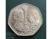 Gibraltar.50 pence 2022.The accession of Prince Charles.