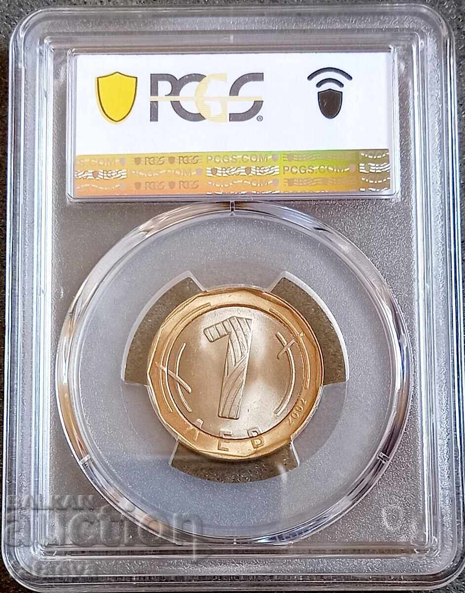 1 lev MS67, PCGS, 2002, Read the description. with price 150.00 BGN | € 76.69 1 lev MS67, PCGS, 2002, Read the description. with price 150.00 BGN | € 76.69