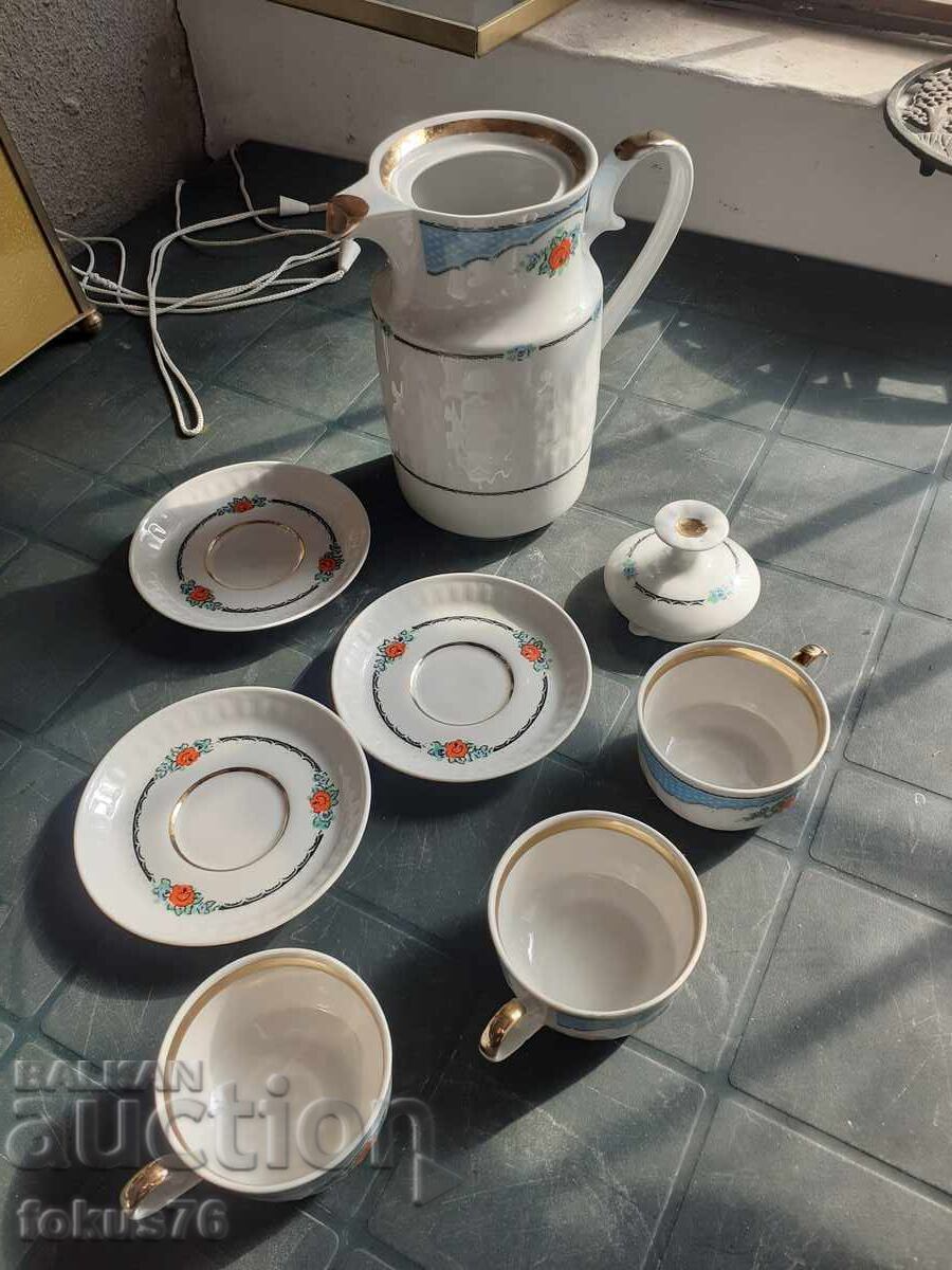 Incredibly beautiful Russian porcelain coffee set with gilding with price 95.00 BGN | € 48.57