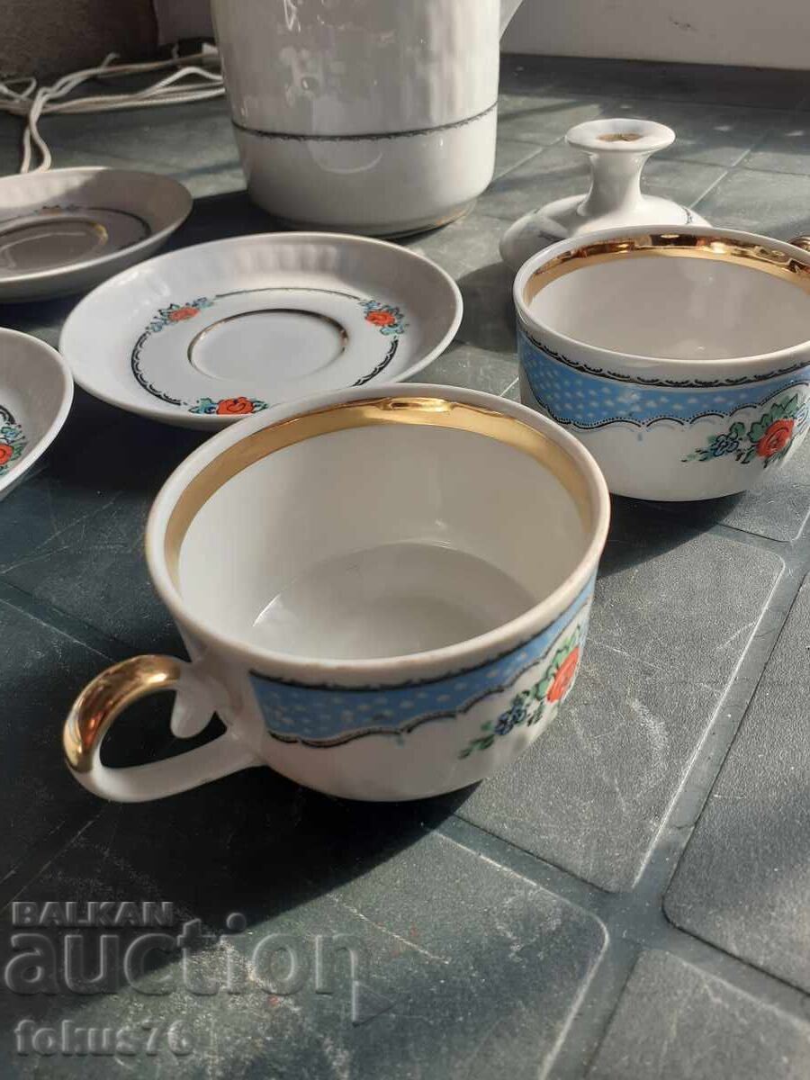 Auction  Incredibly beautiful Russian porcelain coffee set with gilding