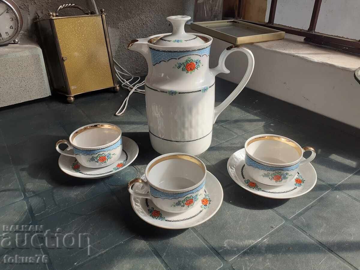 Incredibly beautiful Russian porcelain coffee set with gilding
