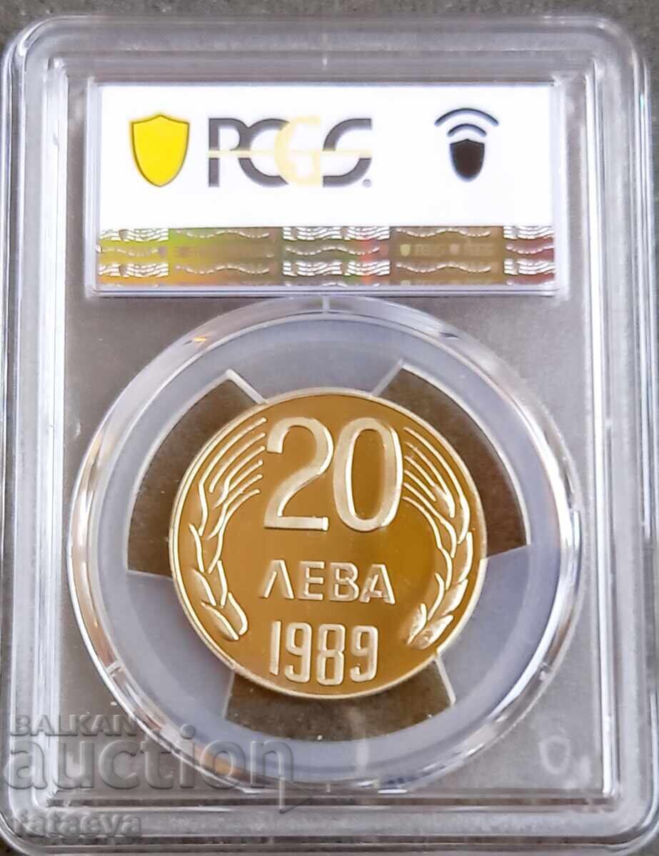 20 Leva 1989 PR69DCAM PCGS, Read the description with price 720.00 BGN | € 368.13 20 Leva 1989 PR69DCAM PCGS, Read the description with price 720.00 BGN | € 368.13