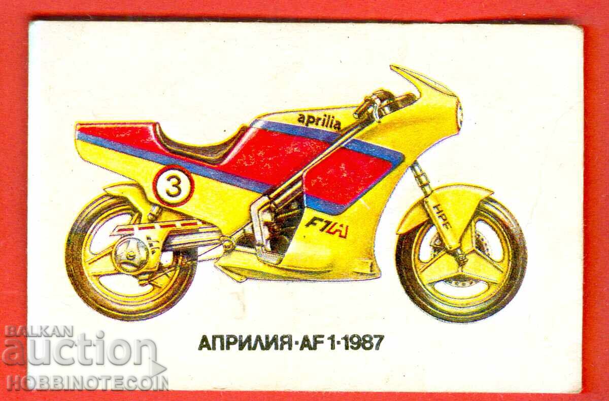 CALENDAR - MOTORCYCLE - APRIL AF 1 - 1987 - 1989 CALENDAR - MOTORCYCLE - APRIL AF 1 - 1987 - 1989