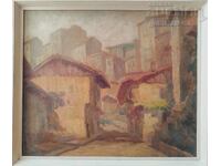 Painting "V. Tarnovo-Gurko Street", artist Asen Momchev (1906-1994)