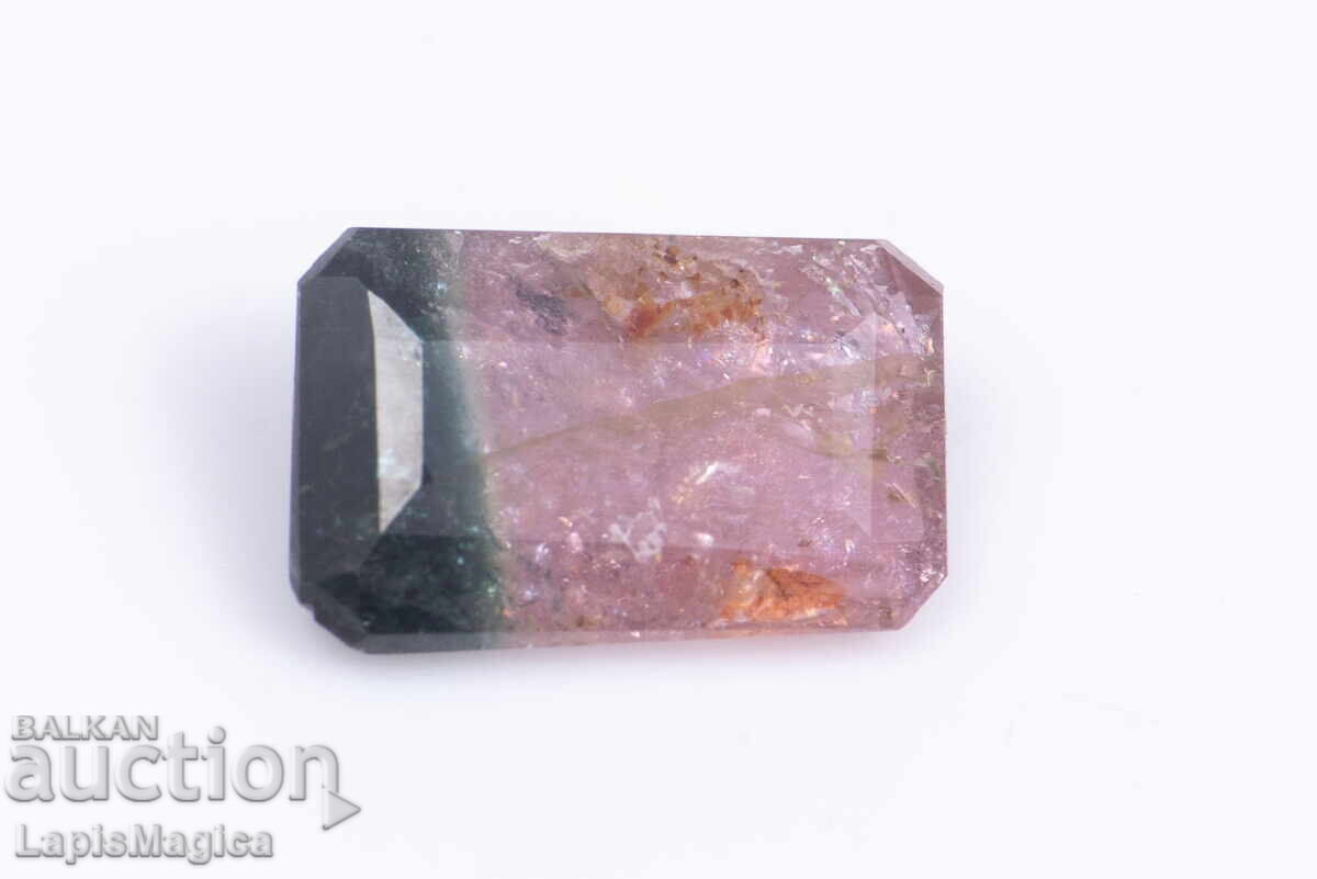 Two-tone watermelon tourmaline 0.59ct octagon cut Two-tone watermelon tourmaline 0.59ct octagon cut
