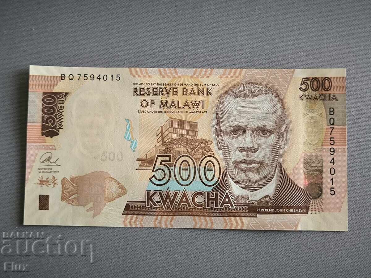Banknote - Malawi - 500 kwacha UNC | 2017 Banknote - Malawi - 500 kwacha UNC | 2017