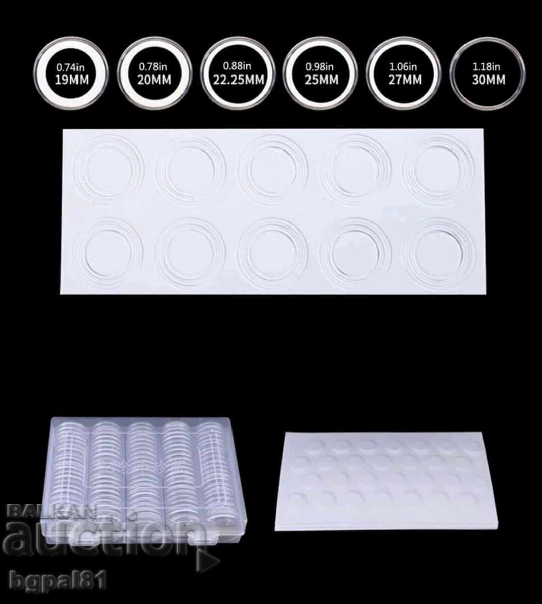 Κουτί αποθήκευσης νομισμάτων με 100 τμχ. κάψουλες 27 χιλ. και 30 χιλ - 5