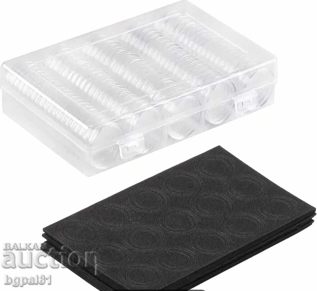 Κουτί αποθήκευσης νομισμάτων με 100 τμχ. κάψουλες 27 χιλ. και 30 χιλ - 6