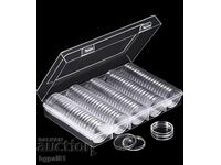 Κουτί αποθήκευσης νομισμάτων με 100 τμχ. κάψουλες 27 χιλ. και 30 χιλ