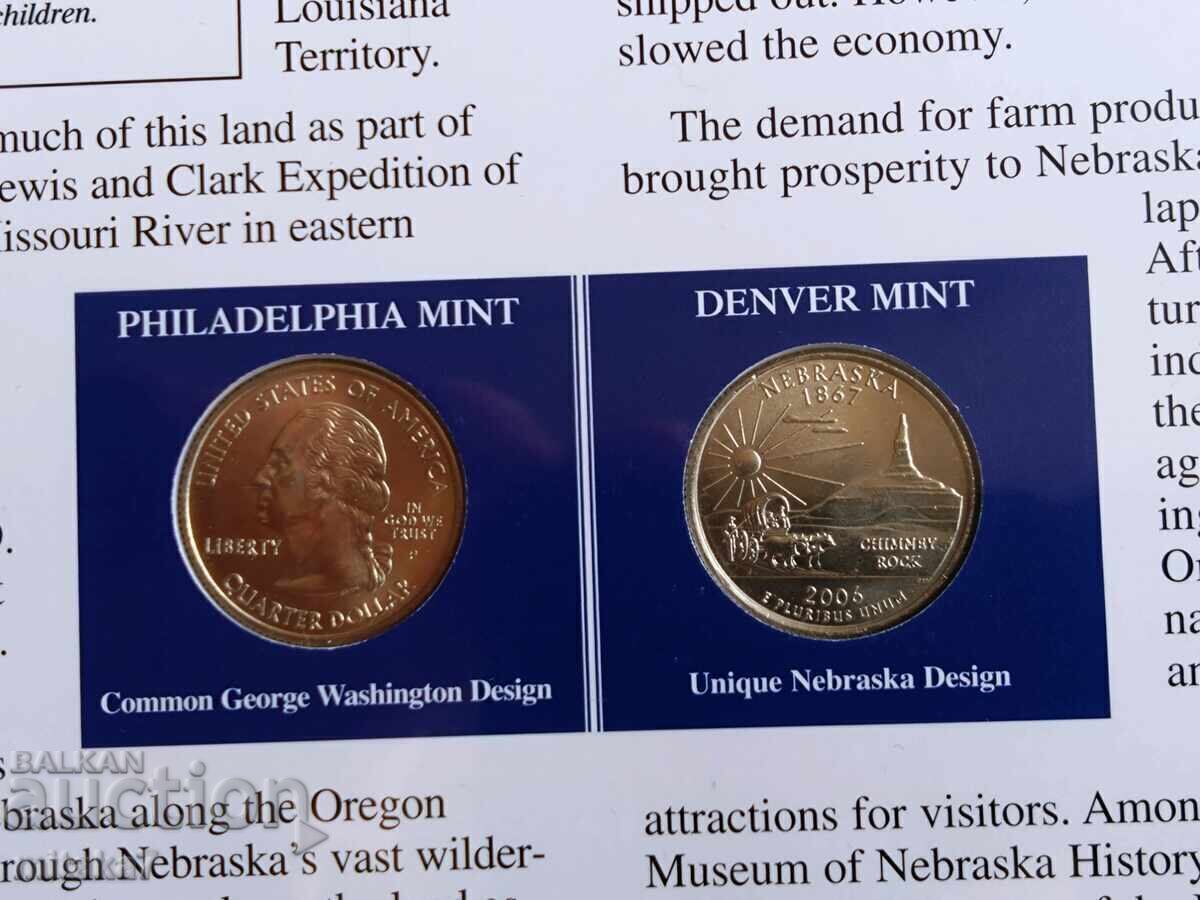 Set of 2 albums with a total of (50+6)*2 pcs. * 1/4 dollar, USA - 6