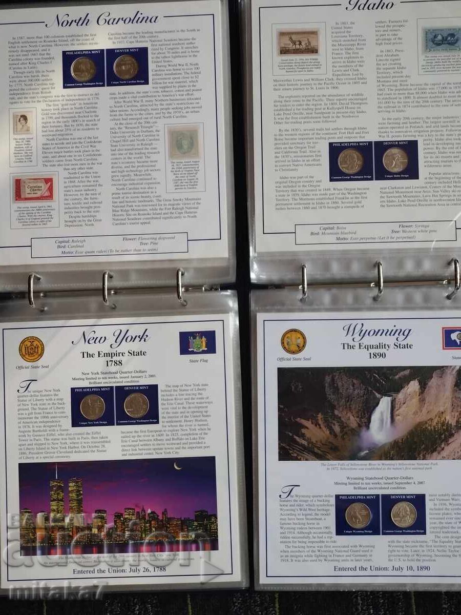 Set of 2 albums with a total of (50+6)*2 pcs. * 1/4 dollar, USA - 7