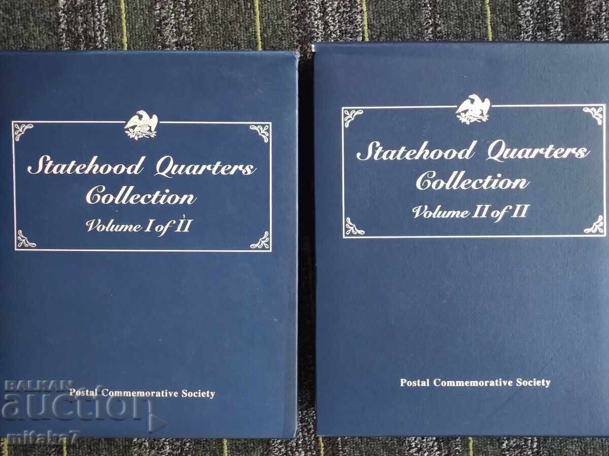Set of 2 albums with a total of (50+6)*2 pcs. * 1/4 dollar, USA
