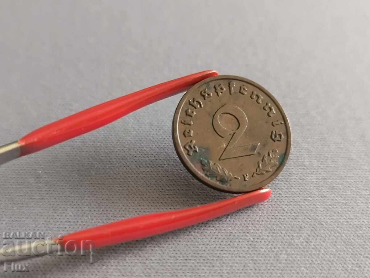 Third Reich - Germany - 2 Pfennig | 1937; series F with price 8.00 BGN | € 4.09 Third Reich - Germany - 2 Pfennig | 1937; series F with price 8.00 BGN | € 4.09