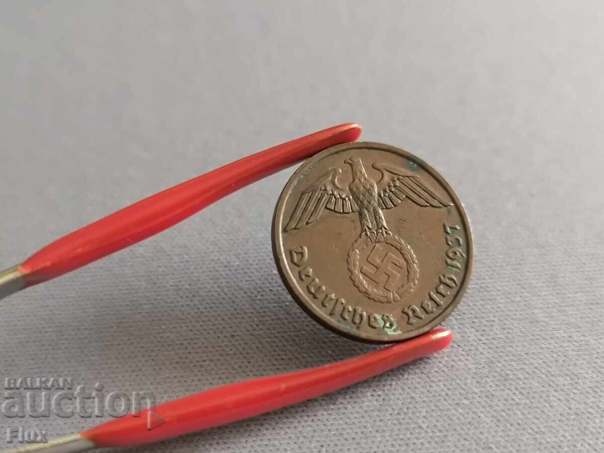 Third Reich - Germany - 2 Pfennig | 1937; series F Third Reich - Germany - 2 Pfennig | 1937; series F