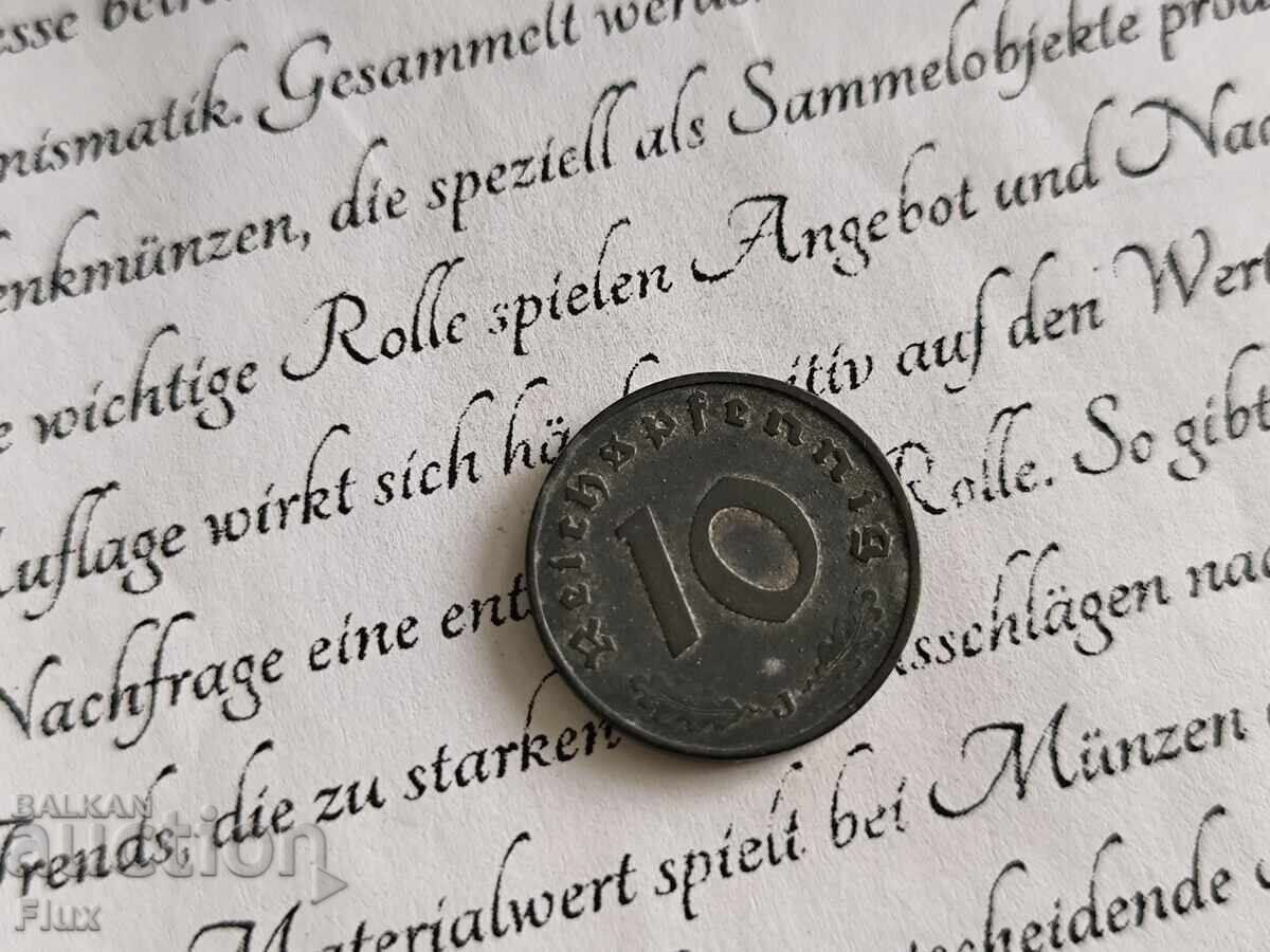 Third Reich - Germany - 10 Pfennig | 1942; series J with price 6.50 BGN | € 3.32 Third Reich - Germany - 10 Pfennig | 1942; series J with price 6.50 BGN | € 3.32