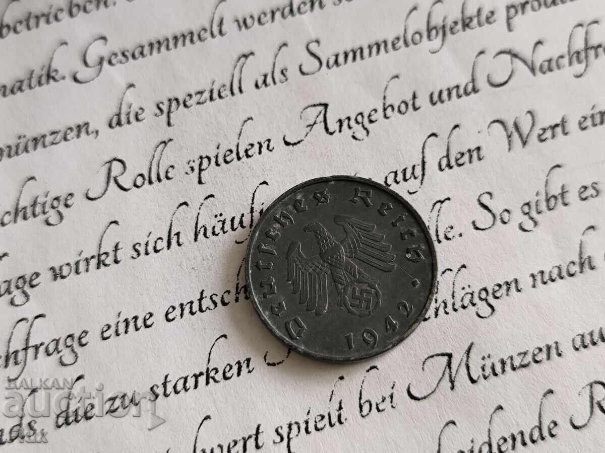 Third Reich - Germany - 10 Pfennig | 1942; series J Third Reich - Germany - 10 Pfennig | 1942; series J