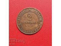 France-2 cents 1884-small mintage and well preserved