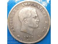 5 lire 1811 Italia Napoleon M - argint Milano