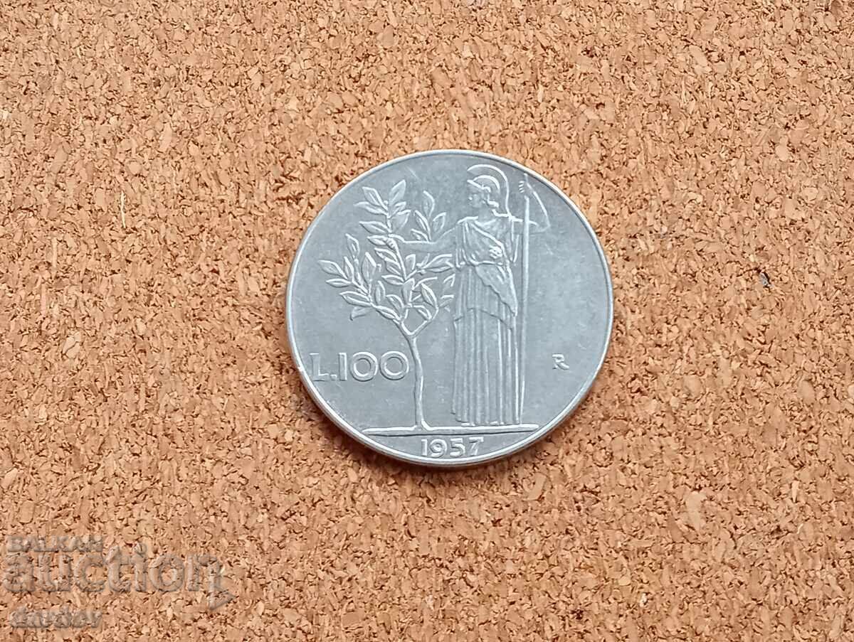 Italy 100 lira 1957. Italy 100 lira 1957.
