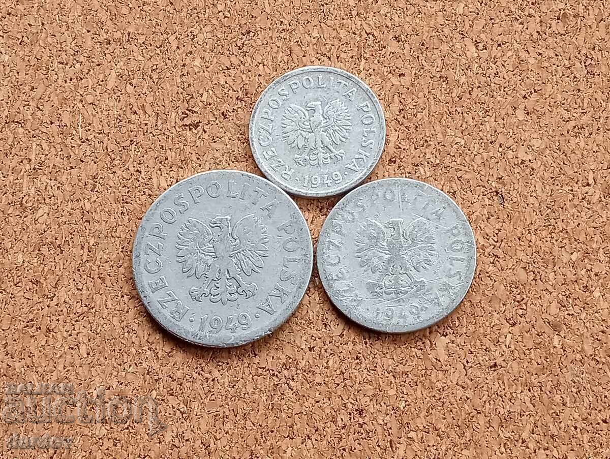 Полша, монети 1949 год. с цена € 0.50 | 0.98 лв.