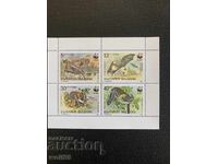 Μικρό φύλλο γραμματοσήμων - WWF Wildlife Protection - νυχτερίδες - 1989.