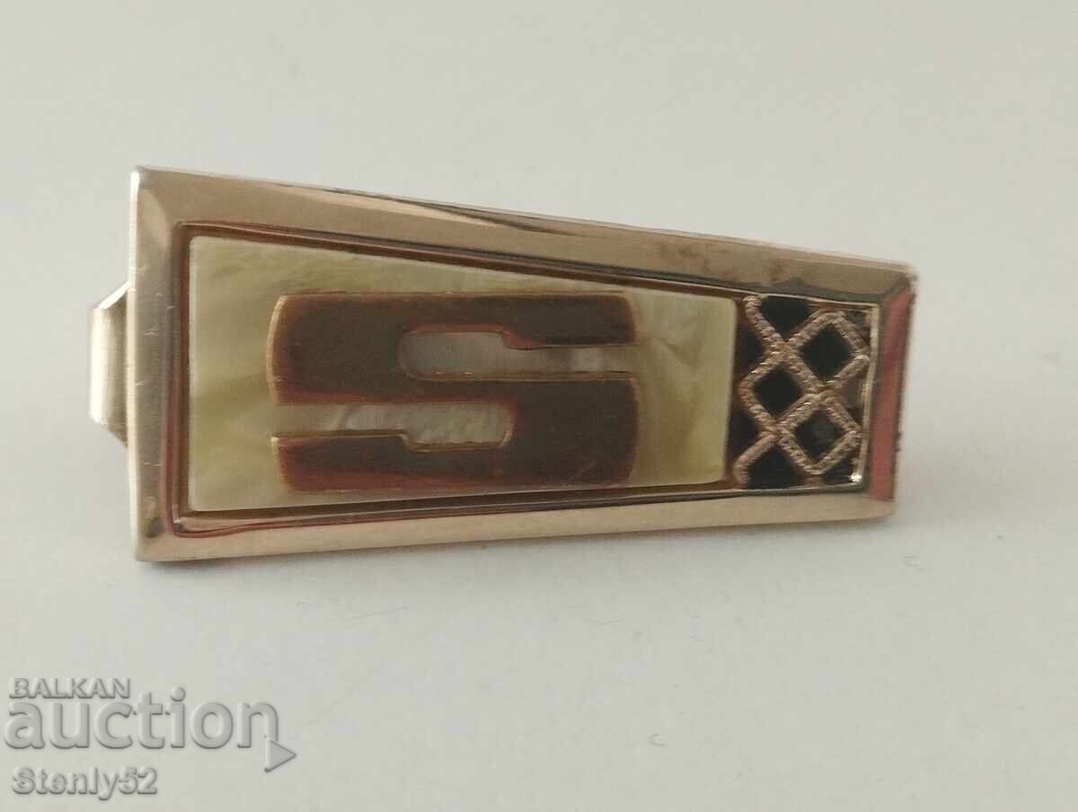 Licitație Ace de cravată vechi litera S cu sidef. Licitație Ace de cravată vechi litera S cu sidef.