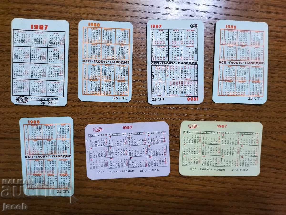 Lot of calendars with price 7.00 BGN | € 3.58