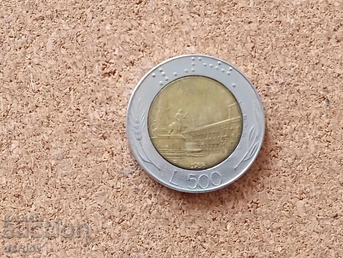 Italy 500 lira 1988 Italy 500 lira 1988