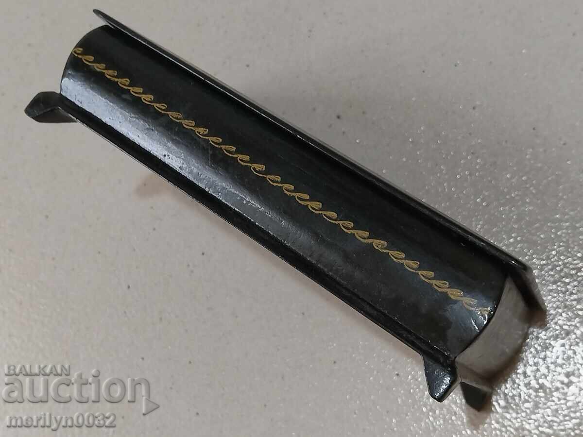 Wooden hand-painted jewelry box lacquer miniature - 5