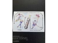 Block, stamps-Winter Olympic Games Albertville'92 (without perforation)-1991