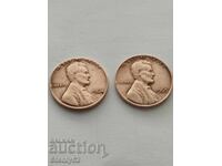 2 τεμ. US σεντς του 1964 και 1965